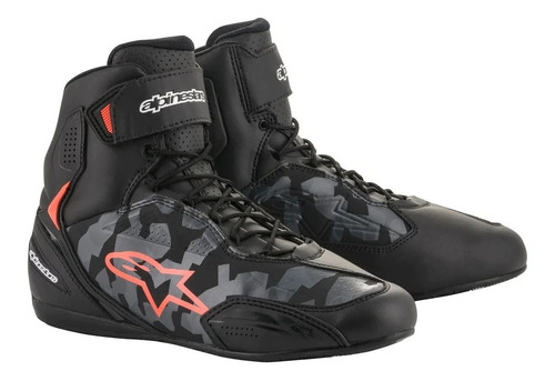 Tenis Moto Alpinestars Faster-3 Camo Con Protecciones