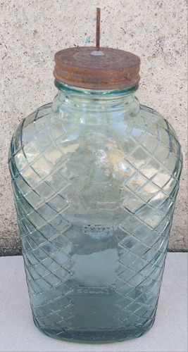 Antiguo Botellón De Vidrio De Kerosene Para Estufa De 2 Lts.