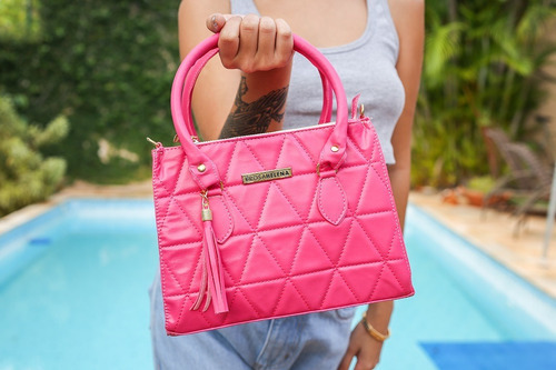 Bolsa Madri Bordada Cor Pink
