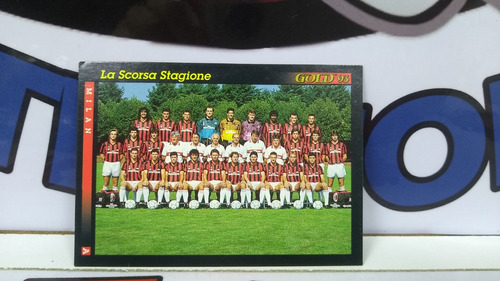 Card Figurone Score Gold Calcio '93 N.92 - Milan - Van Baste