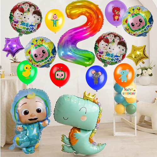 Coco Jj Melon Globos De Cumpleaños, 14 Piezas Globos D...