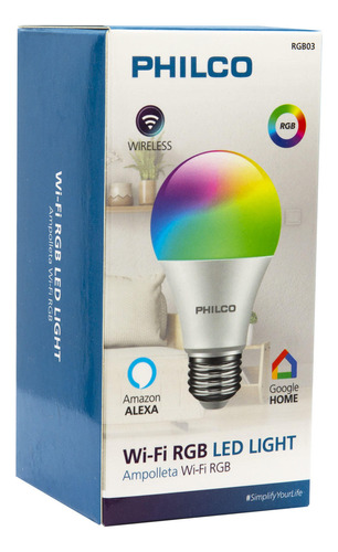 Ampolleta Led Wi-fi Rgb Philco