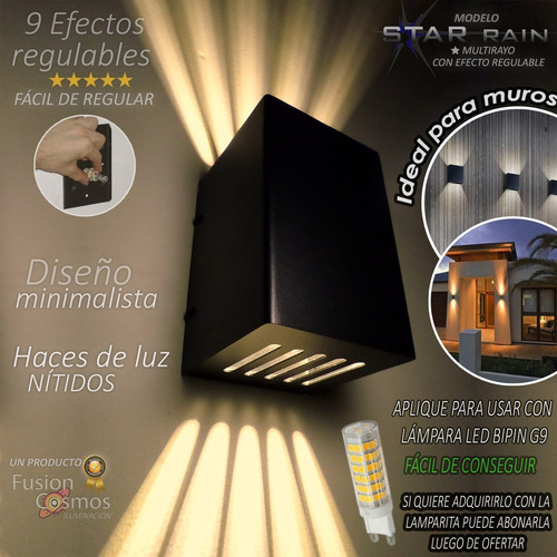 Imagen 5 de 10 de Artefacto Iluminación Superbrillante Efecto 10 Rayos X5un