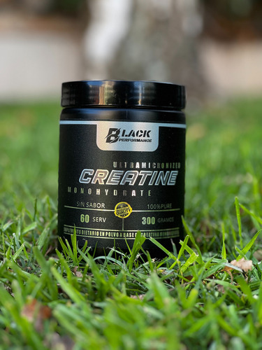Creatine Monohydrate 100% Pura 300 Grs Black Performance 6 X Sabor Sin Sabor
