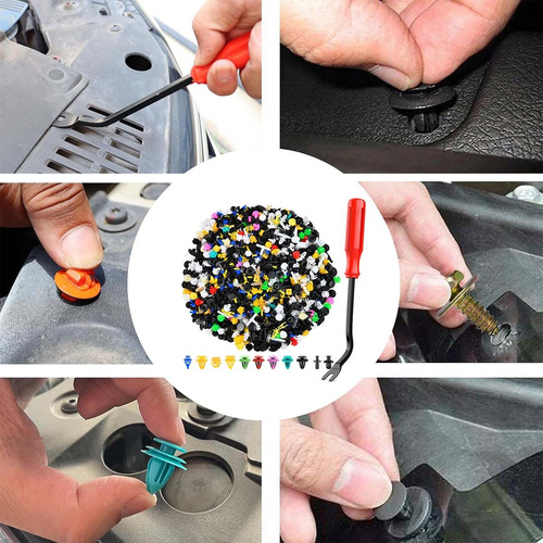 Presilhas Grampos Fixadores Carro Kit 1000 Com Chave Fenda