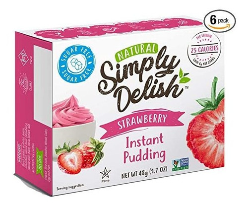 Simplemente Instantánea Deliciosa Fresa Pudín Natural - Sin