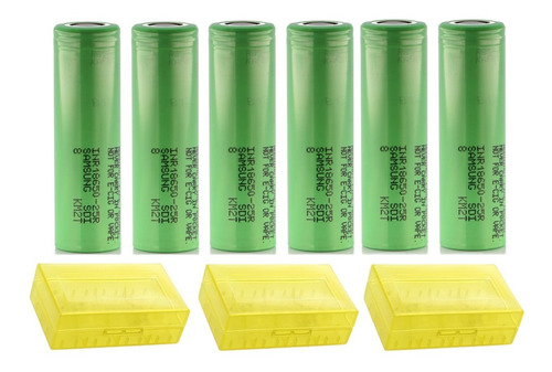 Paquete De 6 Baterias 18650 Samsung 25r 2500mah