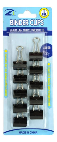 Clip Mariposa 10 Piezas Binder Clips De 2cm 40-180