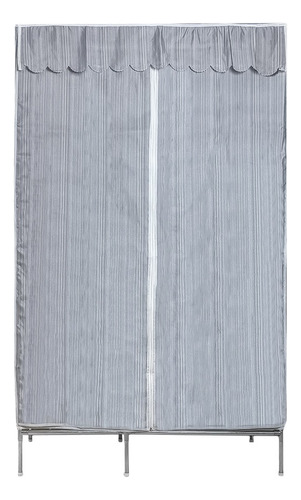 Rack Metálico Organizador Ropa Recámara Doble Perchero Color Plateado