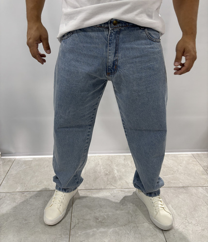 Pantalón Jean Mom Rígido Para Hombre - Sc Indumentaria