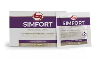 Simfort Probiótico 30 Sachês Equilíbrio Flora Intestinal