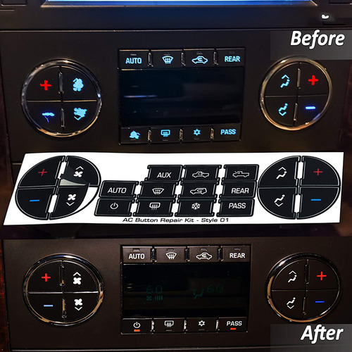 Kit De Reparación De Pegatinas Ac Dash Button Para Gm O Cont