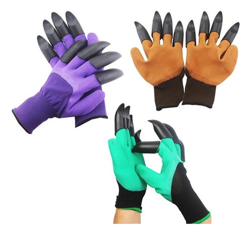 Guantes De Jardin Excavacion Con Garras En Dedos Impermeable