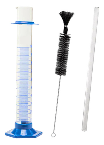 Proveta Vidro Base Pp 100ml + Bastão Vidro 300x06 E Escova
