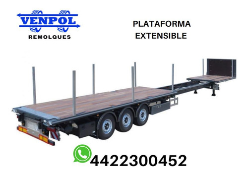 Plataforma Extensible Extendible 53-80ft 3 Ejes P/ Durmiente