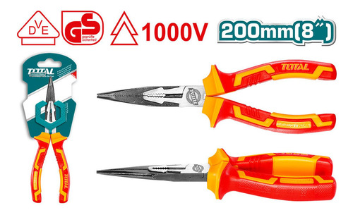 Pinza Aislada 8 Industrial Amarillo - Rojo 1000v Total tht