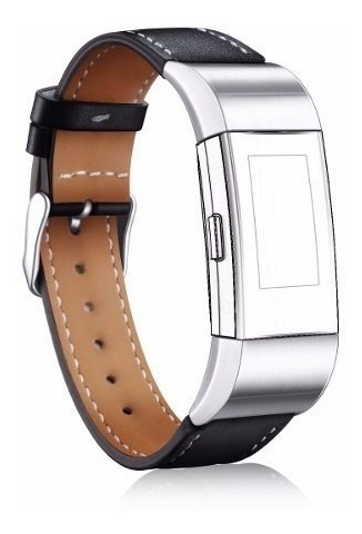 Pulseira Classic Fitbit Charge 2 - Couro Legítimo - Preto