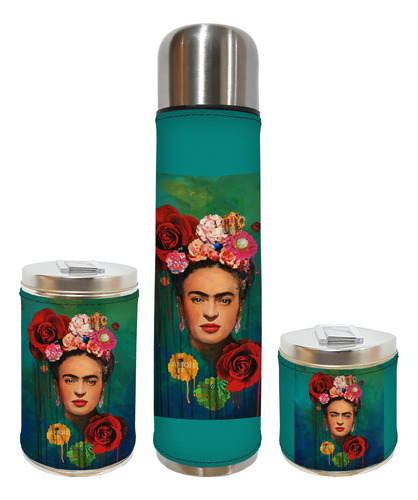 Set Matero 3 Piezas Aty Frida Kahlo 2 Excelente Calidad