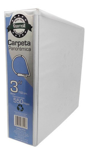 Carpeta De Vinil Samsill Blanco 3  Argolla D Panoramica