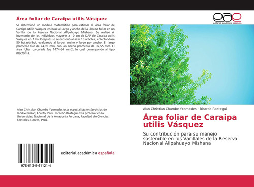 Libro: Área Foliar Caraipa Utilis Vásquez: Su Contribució