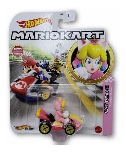 Mario Kart Hotwheels Princesa Cat Peach 