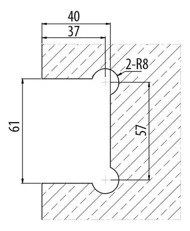 Bisagra Pared Vidrio 90°