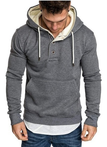 Sudadera Hombre Hoodie De Moda Casual Con Capucha Lisa