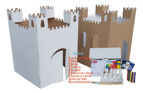 Castillo De Cartón Con Kit Completo Envío Gratis