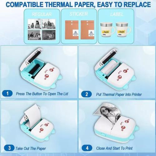 Mini Impresora Térmica Portátil Inalámbrico Para Celular