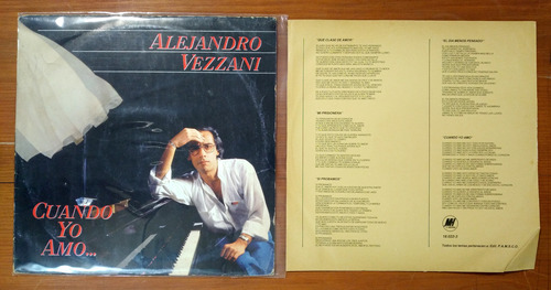 Alejandro Vezzani Cuando Yo Amo 1987 Disco Lp Vinilo