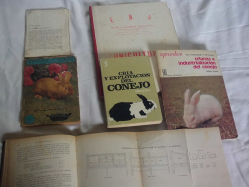 Cunicultura 6 Libros, Cria, Conejar, Curso, Proyecto