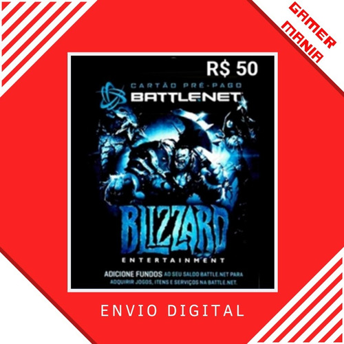 Cartão Battle.net Blizzard R$ 50 Reais World Of Warcraft