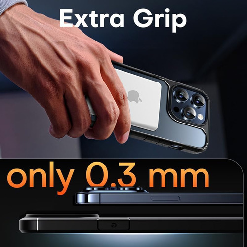 Funda De Celular Tauri Para iPhone 15 Pro Max, Negro