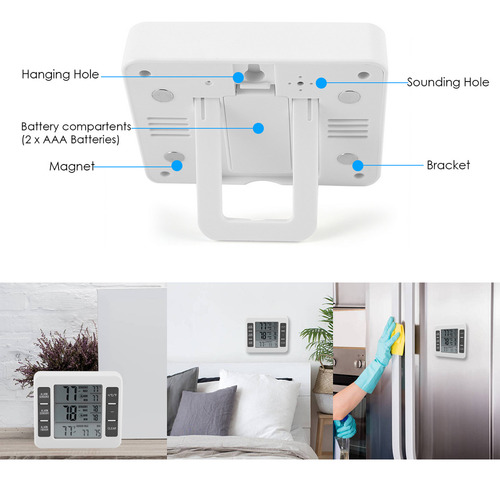 Termómetro Para Congelador Con Registro Digital De Sonido In