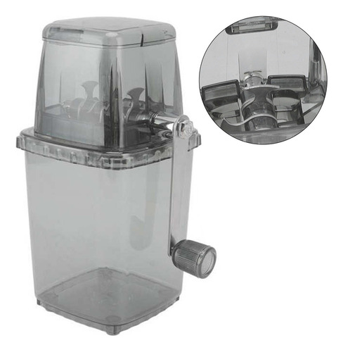 Triturador De Gelo Portátil De 1,25 L Com Manivela Manual, B