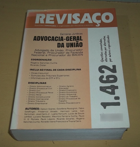 Livro Revisaço Carreiras Jurídicas -advocacia Geral Da União