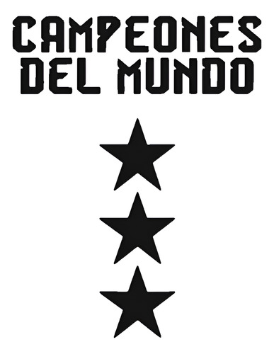 Vinilo Campeones Del Mundo Argentina Auto Bici Termo Deco