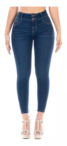 Pantalón Mezclilla Stretch Dama Opps Jeans Con Pretina Ancha