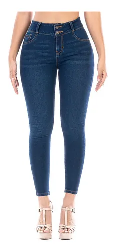 Pantalón Mezclilla Stretch Dama Opps Jeans Con Pretina Ancha