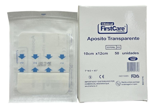 Aposito Transparente 10x12 Firstcare - Caja 50 Uds Tipo Tega