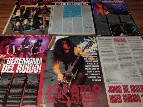 (ag108) Kreator * Recortes Revistas Clippings (Usado)