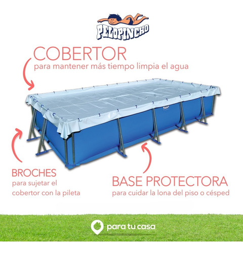 Cubre Pileta Cobertor Y Base Protectora Pelopincho 1076