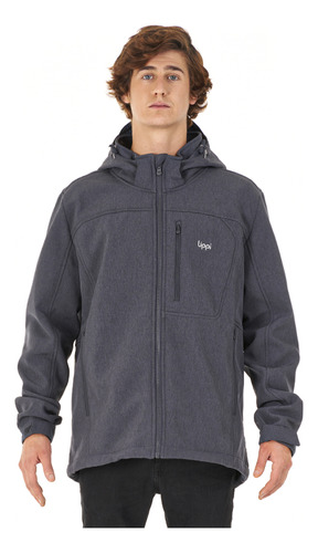 Chaqueta Hombre Macaya Softshell Hoody Melange Azul Lippi