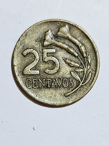 Moneda Peruana 25 Centavos, 1968.