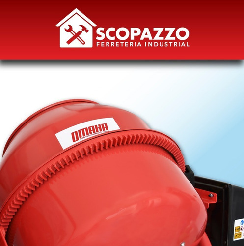 Imagen 3 de 7 de Hormigonera Trompito Volteo Mezcladora Omaha 3/4 Hp 130 Lts