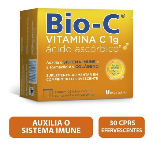 Vitamina C Bio-c 1g 30 Comprimidos Efervescentes