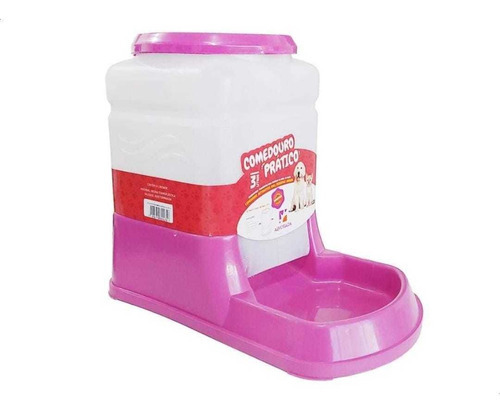 Comedouro Automático Para Cães E Gatos 3 L Cor Rosa