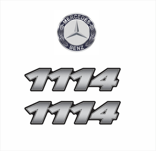 Adesivo Mercedes Benz 1114 Emblema Resinado 3d 18125 Cor Não se aplica