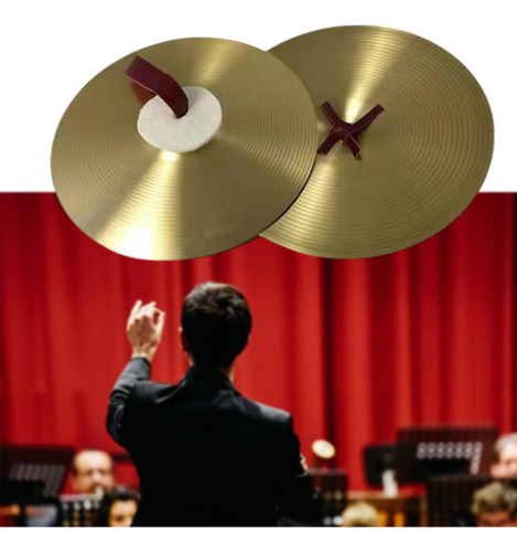 2x Crash Cymbals Alloy Musical Instrument 16 Polegadas