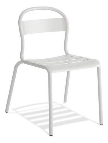 Silla De Aluminio Para Exterior E Interioir Stecca - Colos Color Blanco